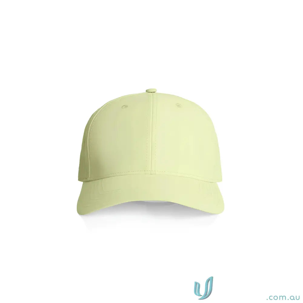Light green Icon Nylon Cap with curved peak and six-panel snapback style