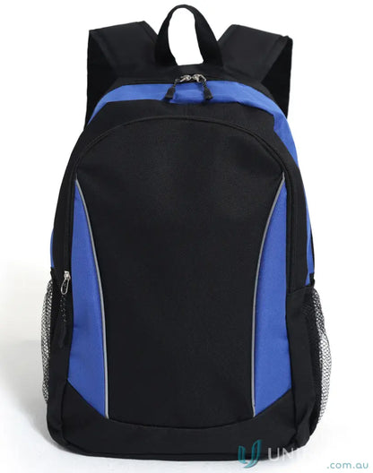 Iconic Promo Backpack B5030 with black and blue design and adjustable shoulder straps