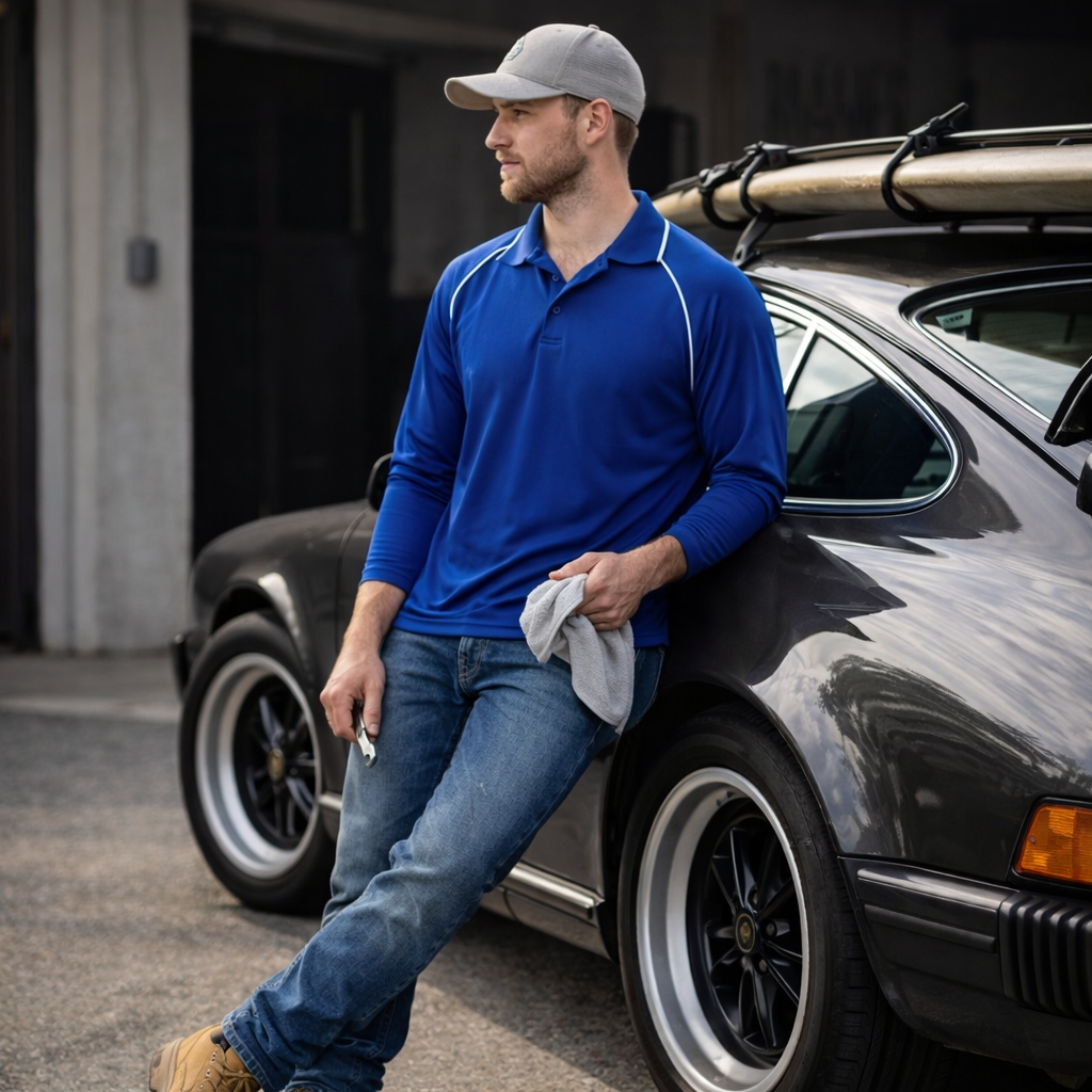 Iconic Raglan LS Polo