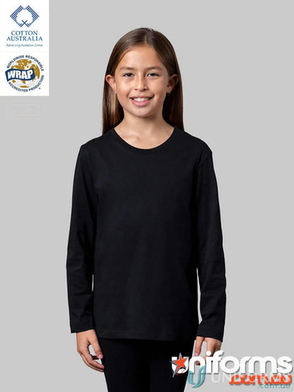 Girl’s black long-sleeved shirt from Infant LS T-Shirt, perfect for measure and uniforms