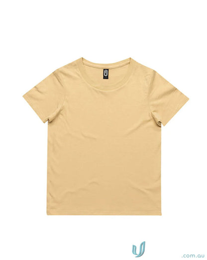 Beige short-sleeved Infant T-Shirt perfect for casual wear or workwear uniforms