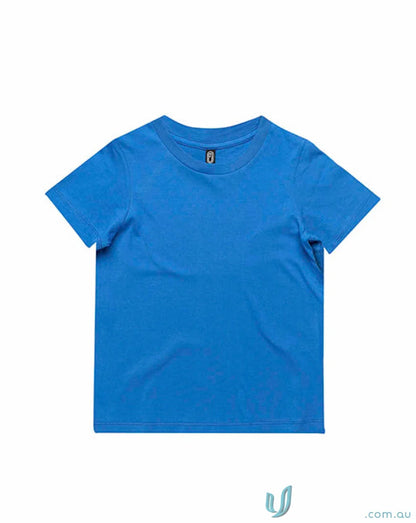 Blue short-sleeved Infant T-Shirt perfect for kids’ uniforms or casual workwear