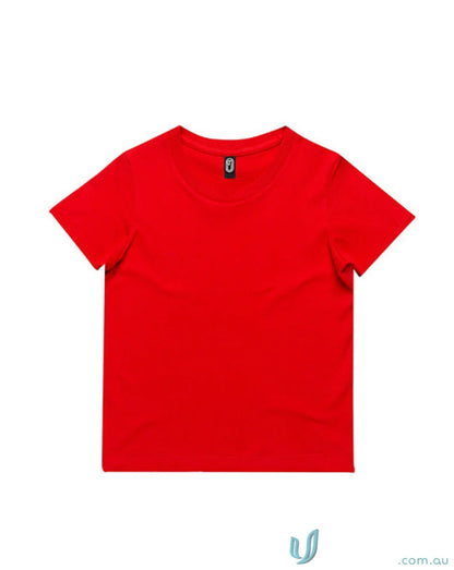 Red short-sleeved Infant T-Shirt perfect for comfortable uniforms or workwear