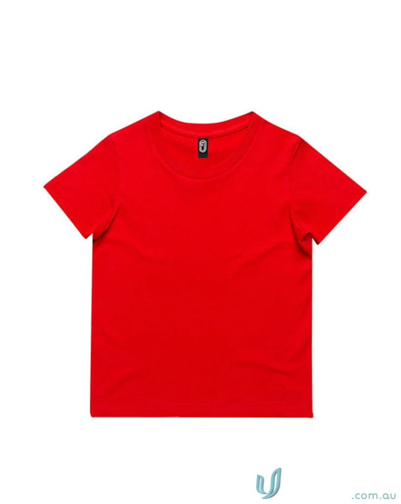 Red short-sleeved Infant T-Shirt perfect for comfortable uniforms or workwear