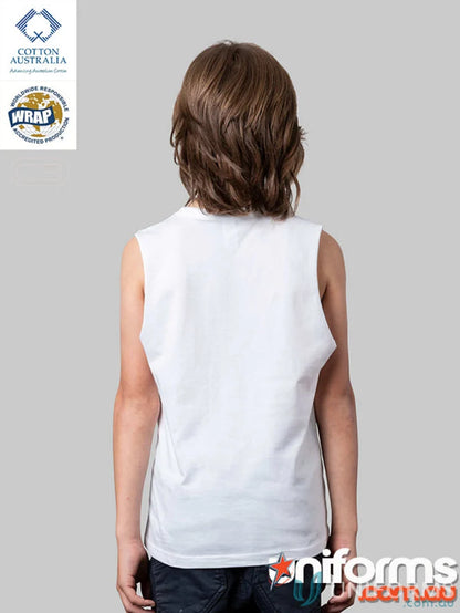 White sleeveless Infant Tank Top perfect for measuring and comfy uniforms for babies