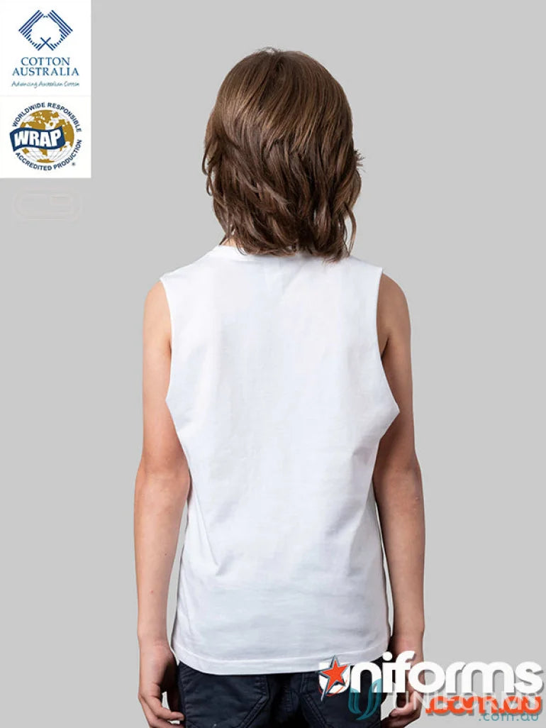 White sleeveless Infant Tank Top perfect for measuring and comfy uniforms for babies