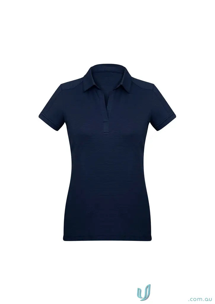 Navy blue IOP EMB Ladies Polo shirt ideal for work uniforms or sports uniforms