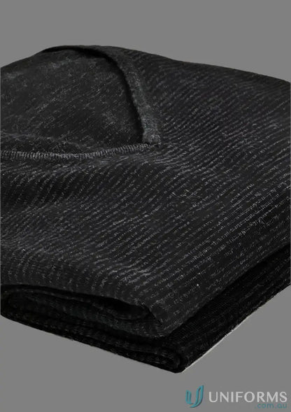 Folded black merino wool pullover from IOP EMB WP131ML Origin Merino Pullover