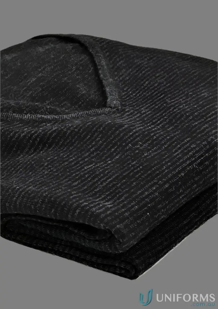 Folded black merino wool pullover from IOP EMB WP131ML Origin Merino Pullover