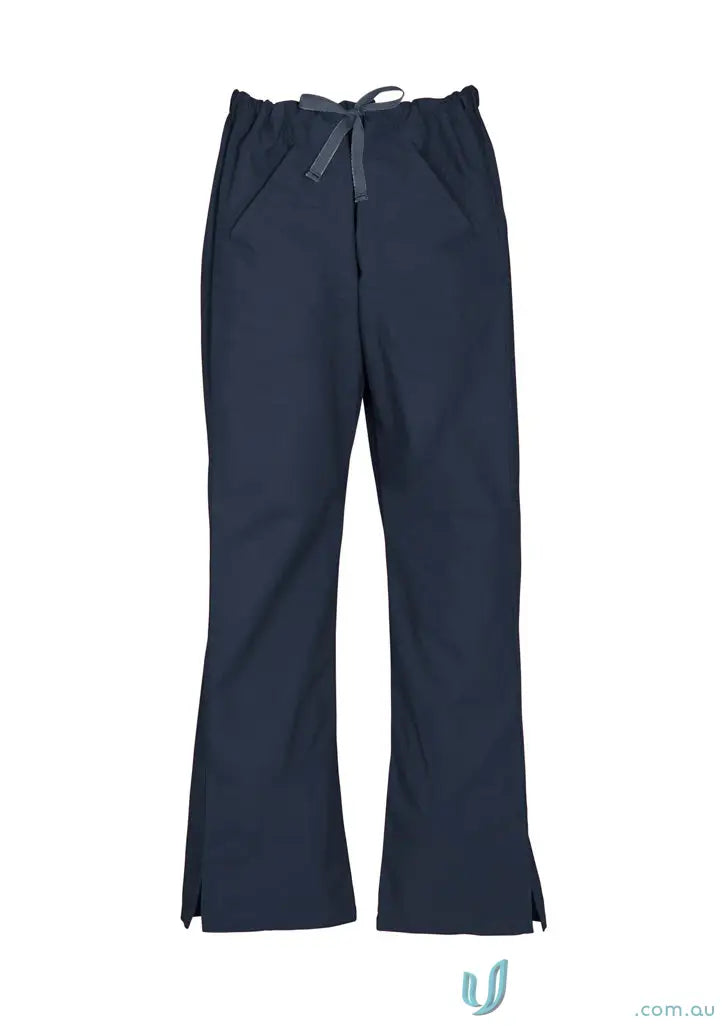 IOP Ladies Scrub Pant with dark blue garment, ½ waist style features for perfect fit