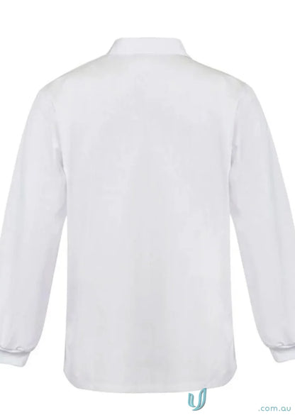 Jac LS Polo plain white long-sleeved shirt with stand-up collar for sun protection