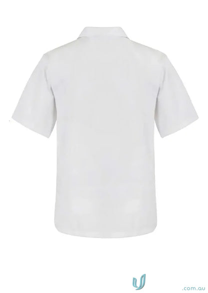White short-sleeved Jac White SS Polo shirt perfect for food processing gear and industrial laundry friendly use