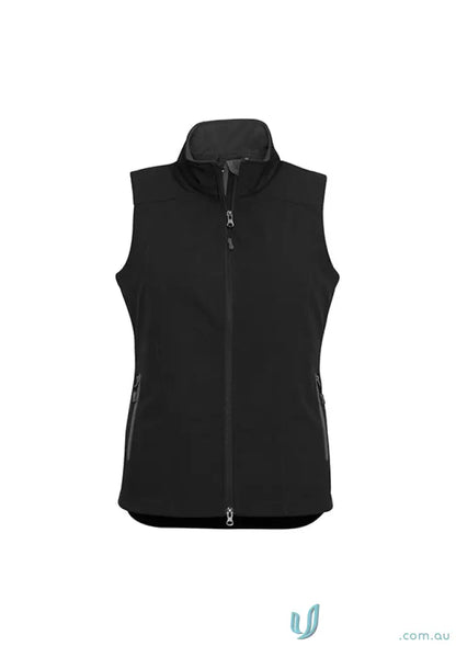 Black Jani-King Ladies Vest with zip pockets, perfect workwear and uniforms option