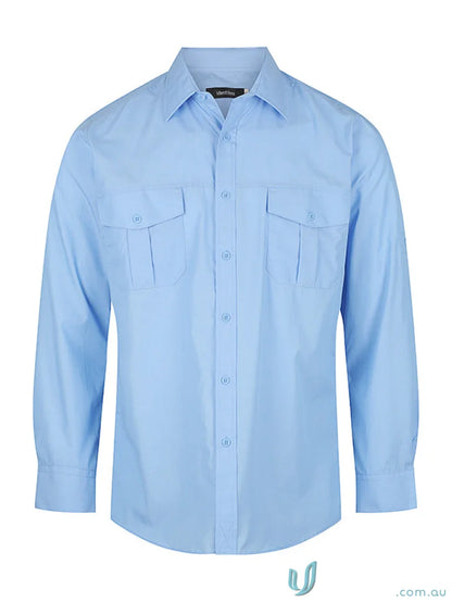 Light blue jasper long sleeve shirt with modern fit for men’s jasper collection