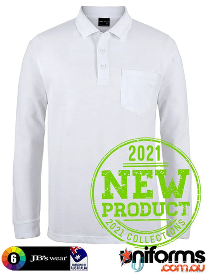 Long sleeve pocket polo shirt with chest pocket from JBs 210 LS Pocket Polo collection