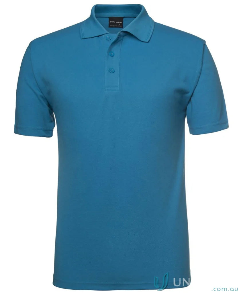 Teal JBs 210 Polo shirt in 210gsm pique fabric with herringbone tape detail