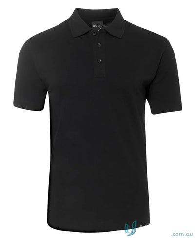 Black JBs 210 Polo in 210gsm pique fabric with herringbone tape detail