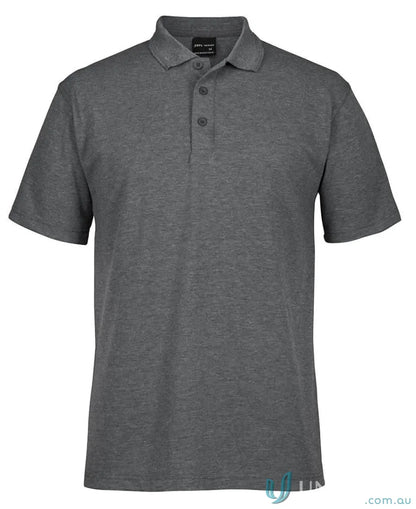 Dark grey JB’s 210 Polo 2XS-Large in 210gsm pique fabric with herringbone tape