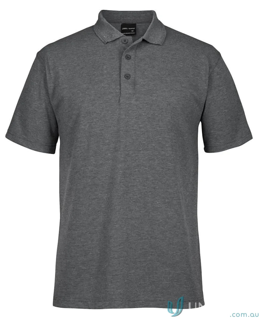 Dark grey JB’s 210 Polo 2XS-Large in 210gsm pique fabric with herringbone tape