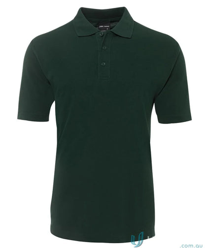 Dark green JBs 210 Polo shirt made with 210gsm pique fabric and herringbone tape