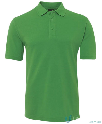 Green Polo Shirt in JB’s 210 Polo featuring 210gsm pique fabric and herringbone tape