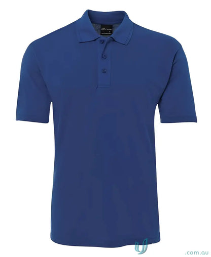 Blue JBs 210 Polo shirt made of 210gsm pique fabric with stylish herringbone tape