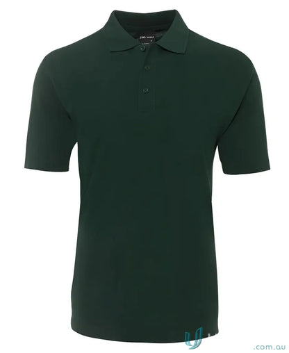 Dark green JBs 210 Polo shirt made with 210gsm pique fabric and herringbone tape