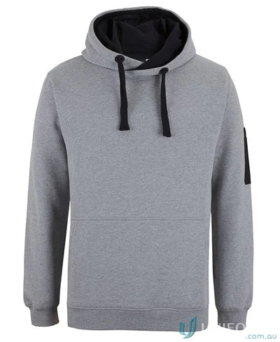 Gray JB’S 350GSM Trade Hoodie with a perfect fit and black accents