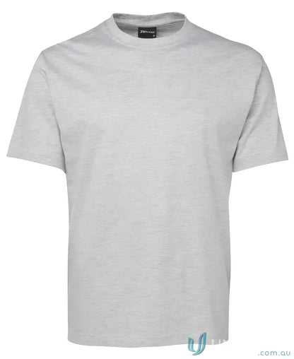 Heather grey crew neck T-shirt in classic fit, made from soft jersey knit for JBs Adult 1HT Marle Tee