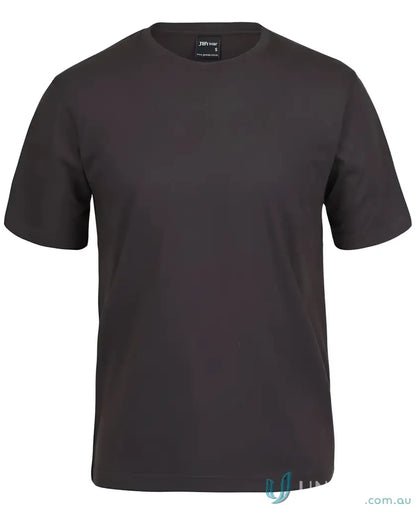 Dark gray JBs Adult 1HT Marle Tee with crew neck and classic fit in jersey knit