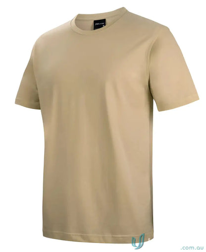 Plain tan JBs Adult 1HT Tee with classic fit and crew neck for comfy style