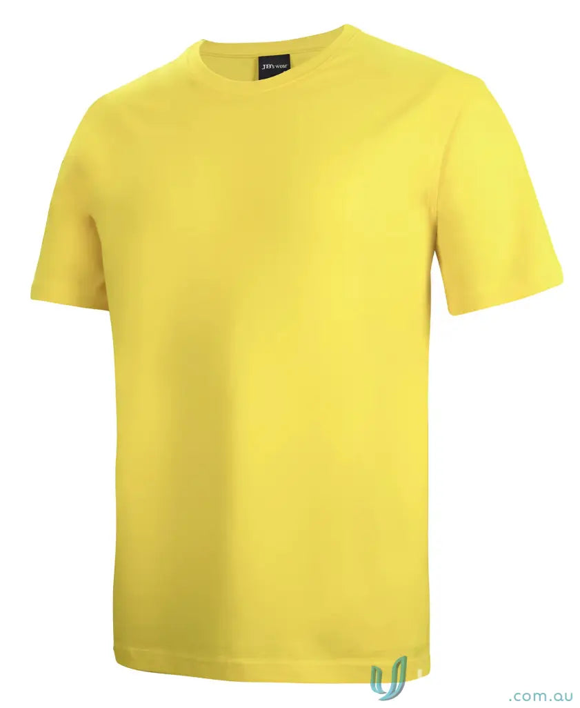 Plain yellow JBs Adult 1HT Tee with classic fit and crew neck for casual style