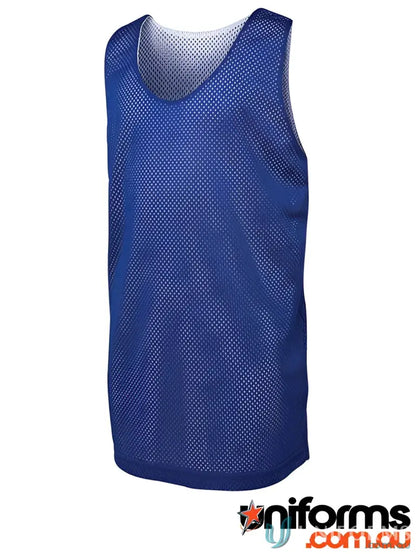 Blue mesh reversible sports vest for JB’s Adults Basketball Code 7KBS2 with breathable mesh fabric