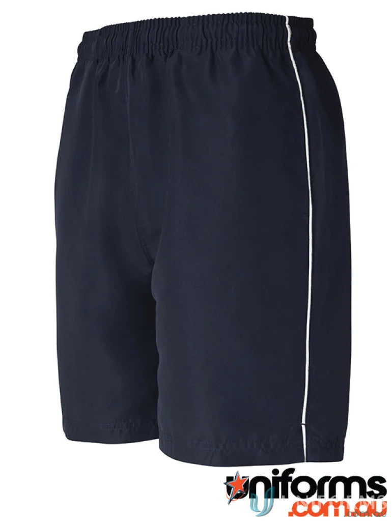 Navy JB’S Adults Podium Shorts with white stripe for comfortable athletic wear