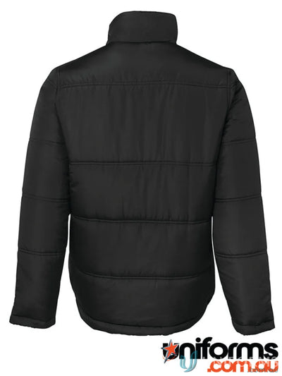 Black JBS Adventure Puffer Jacket with water-shedding pocket flaps to stay warm