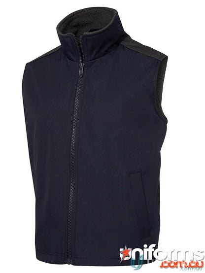 Navy blue JBs AT Vest with fleece lining, extra large size, full zipper, stand-up collar