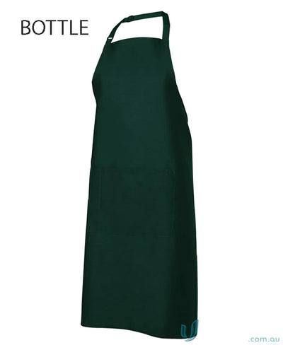 Dark green apron with herringbone waist strap and neck strap for JBs Bib Apron 86x93cm