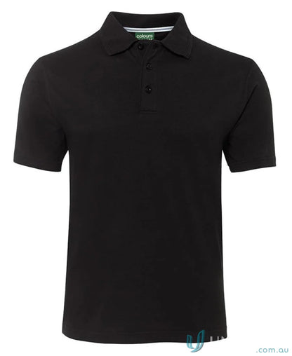 Black cotton short sleeve jersey polo shirt from JBs C of C Jersey Polo collection