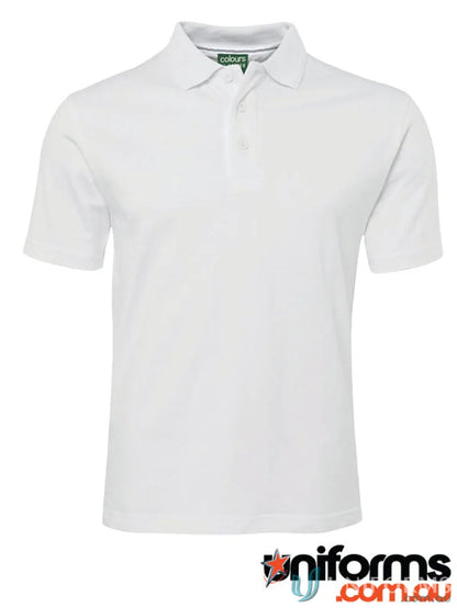 White jersey polo shirt from JBs C of C Cotton Short Sleeve Sleeve Jersey Polo collection