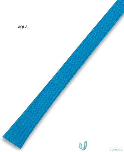 Aqua-colored woven ribbon for JB’s Changeable Drawcord in JB’s Hooded Fleece styles