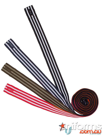 Colorful striped elastic bands for JB’s Changeable Yarn Dyed Cross Back Apron Strap