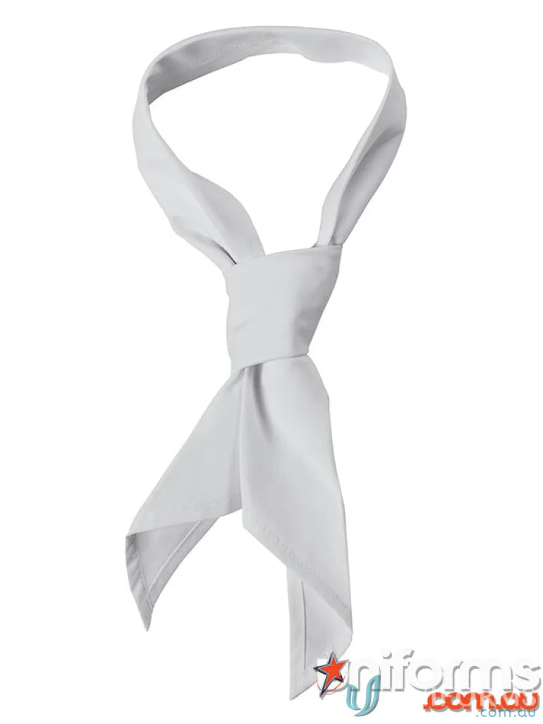 White neckerchief tied in a knot for JBs Chef Scarf work uniforms or sports uniforms