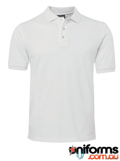 White polo shirt in JB’s Colours made from comfy cotton pique polo fabric