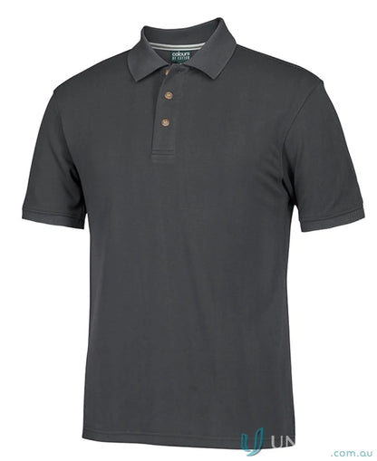 Gray short-sleeved cotton ottoman polo shirt from JB’s Colours Of Cotton Ottoman Polo collection