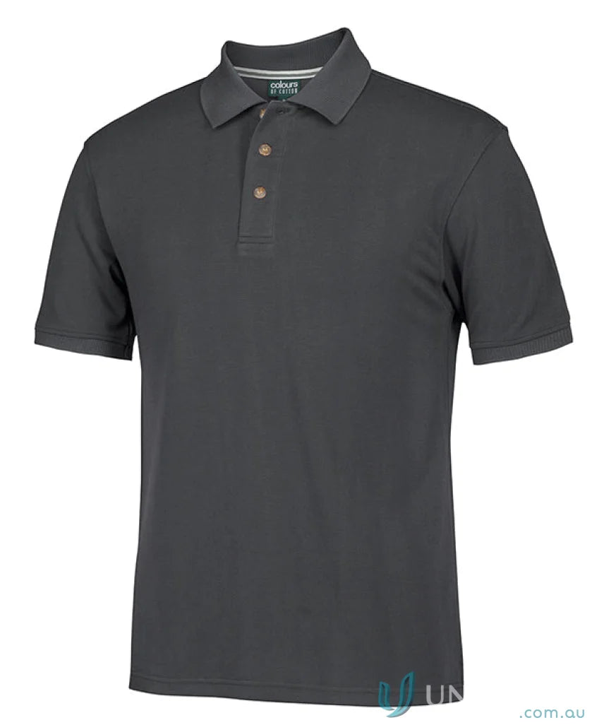 Gray short-sleeved cotton ottoman polo shirt from JB’s Colours Of Cotton Ottoman Polo collection