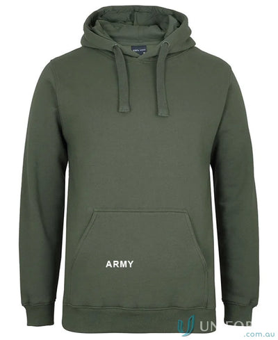 Olive green JBs Fleecy Hoodie with fully lined hood and comfy fleece fabric