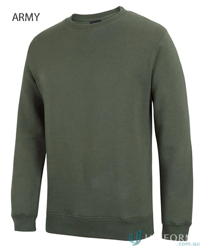Army green JBs Fleecy Sweater with classic fit perfect for the fleecy sweater 3fs collection