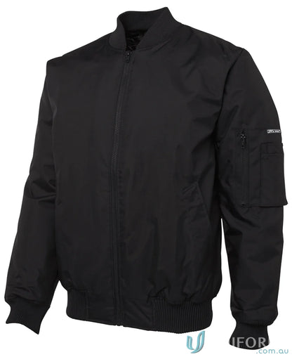 Black JBs Flying Jacket navy blue bomber with utility pocket and ribbed details