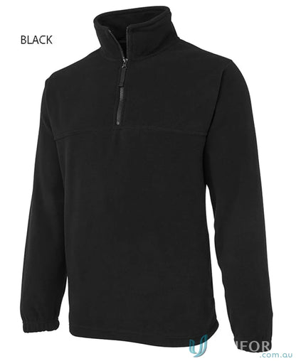 Black quarter-zip fleece pullover from JBs Half Zip Polar Jumper for cozy warmth