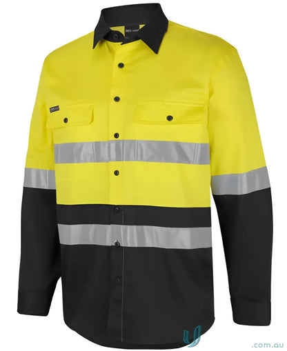 High visibility long-sleeved work shirt from JB’S HI VIS with comfortable fit for workwear
